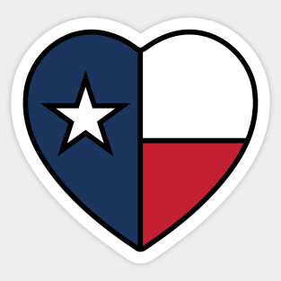 Texas Heart Sticker